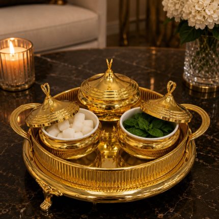 Ensemble à thé Prestige – 4 pièces (Doré)