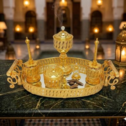 Ensemble encensoir Maroc Royal 7 pièces – Plateau ovale