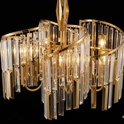 Lustre Cristal Arcadia – 5 Lumières – Doré