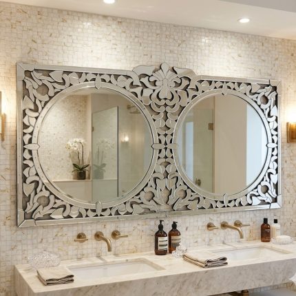 Miroir Duo Arabesque – Argentée