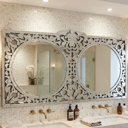 Miroir Duo Arabesque – Argentée