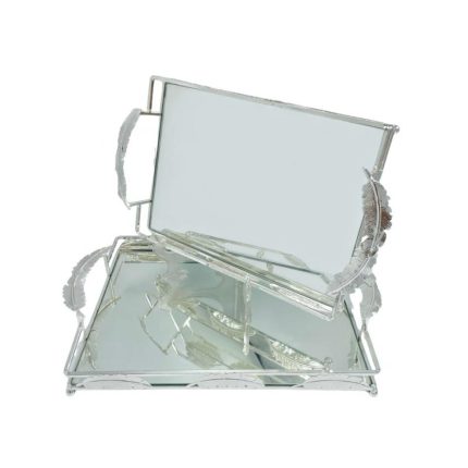 Duo Plateaux Prestige – Miroir Transparent – Argentée