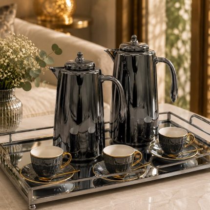 Duo Thermos Rosalya - 2 pièces (Nickel Noir)